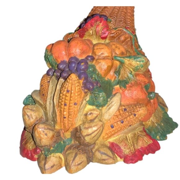 Decorative Cornucopia Fall Harvest Centerpiece - Picture 9 of 9